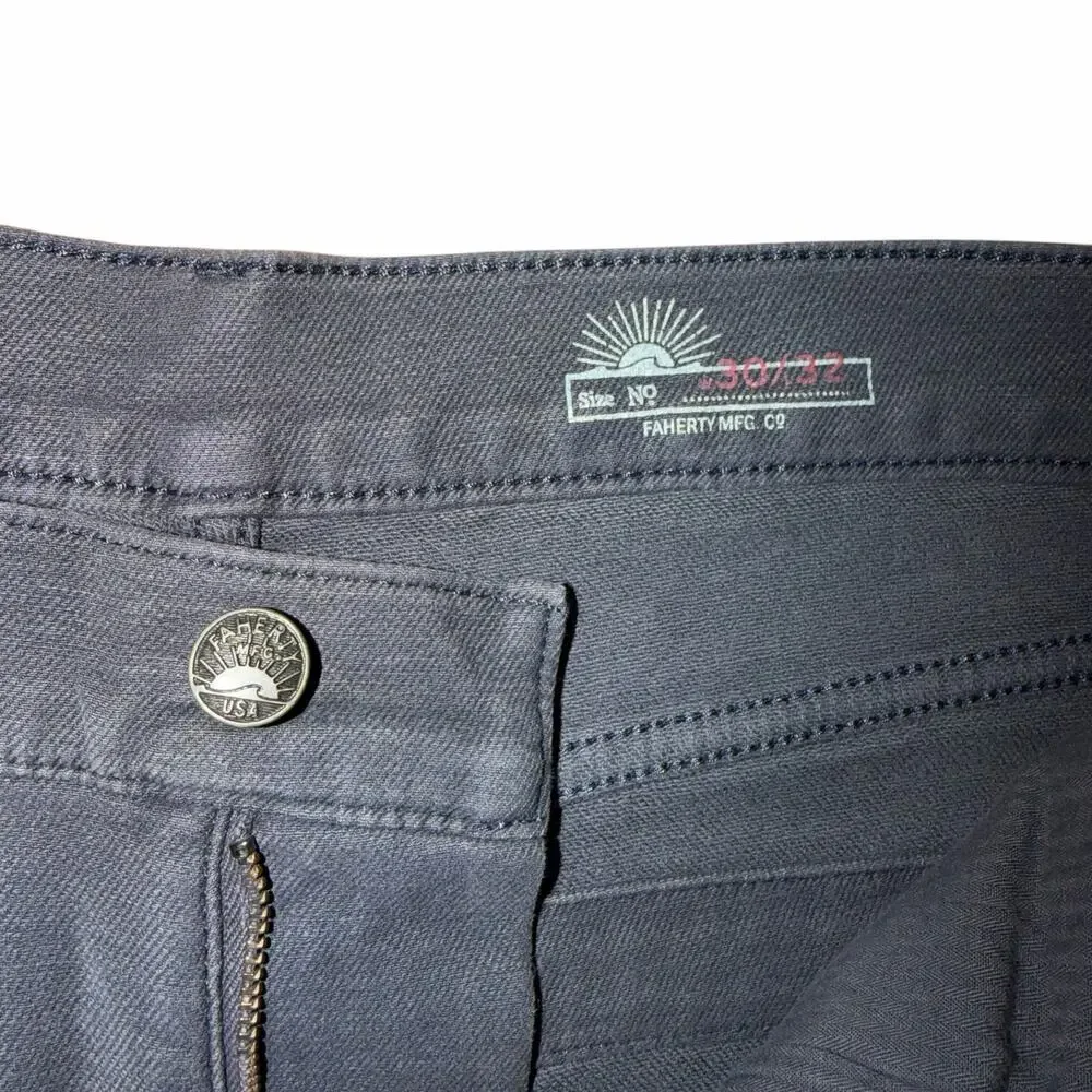Faherty Men’s Stretch 5 Pocket Jeans Gray Size 30x32 Soft Premium Pants